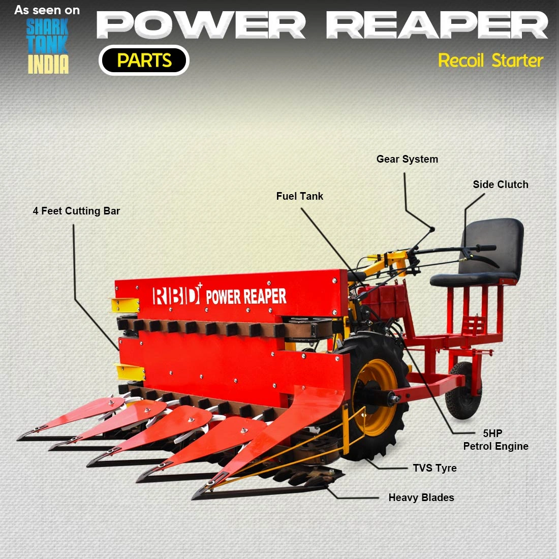 RBD-Power-Reaper-with-seat 5HP RBD-Power-Reaper-with-seat 5HP