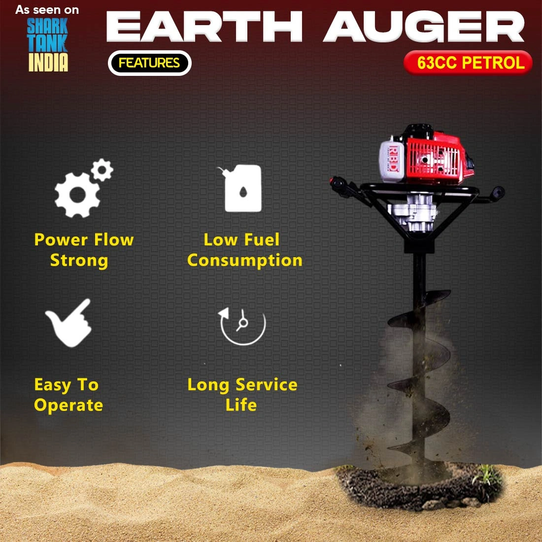 RBD Earth Auger 63cc With 2 Auger Bit Free RBD Earth Auger 63cc With 2 Auger Bit Free