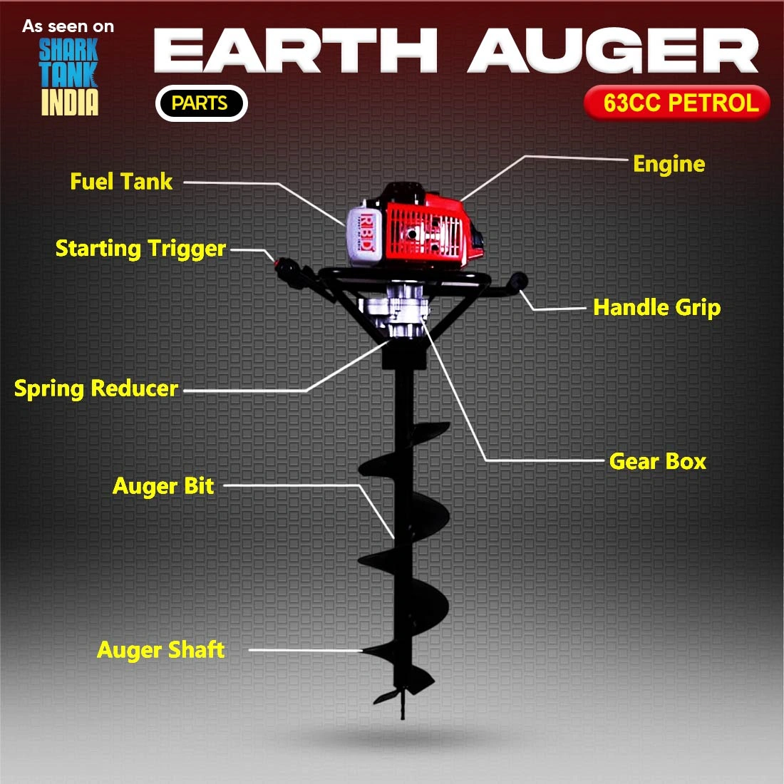 RBD Earth Auger 63cc With 2 Auger Bit Free RBD Earth Auger 63cc With 2 Auger Bit Free