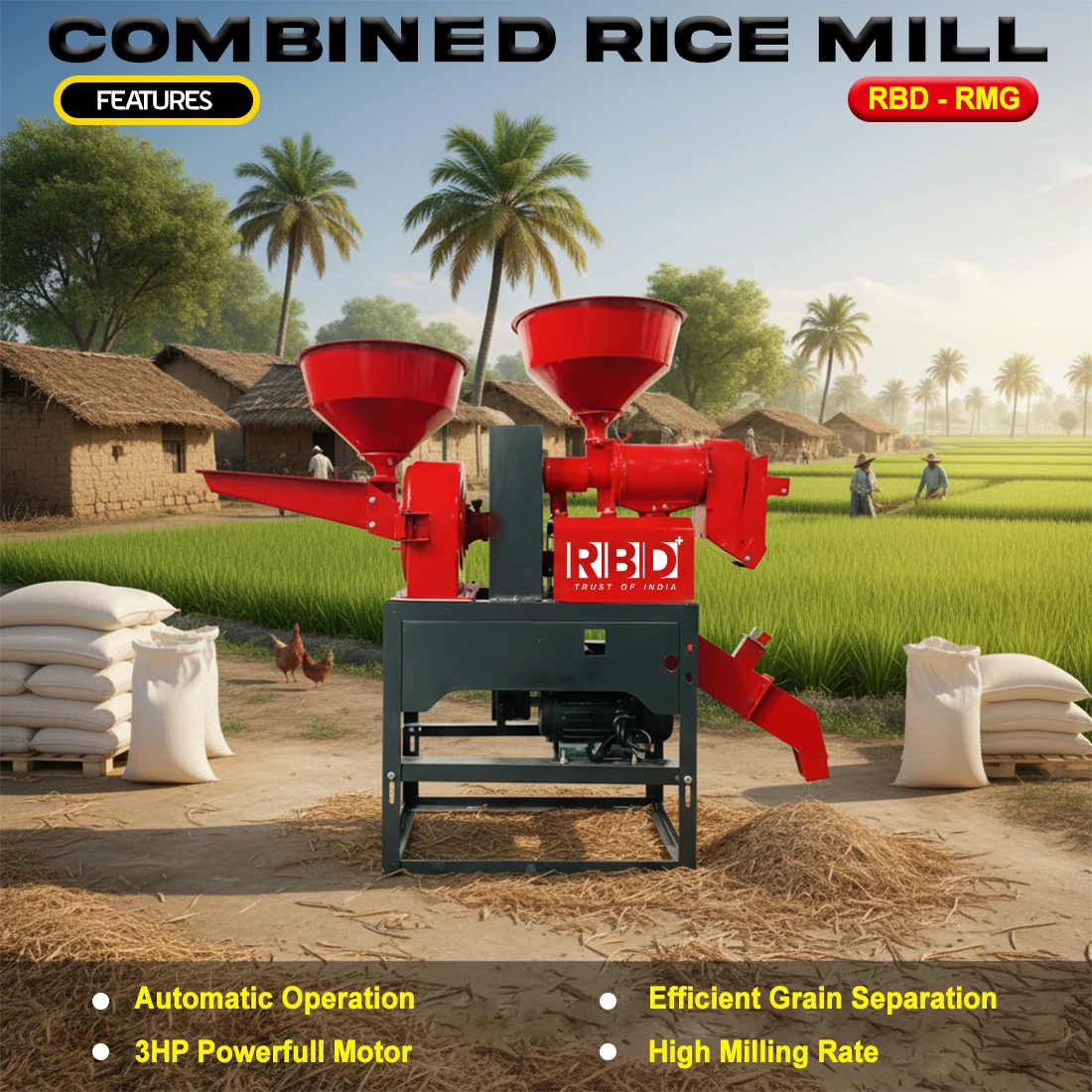 RBD Combined Rice Mill Machine RBD Combined Rice Mill Machine