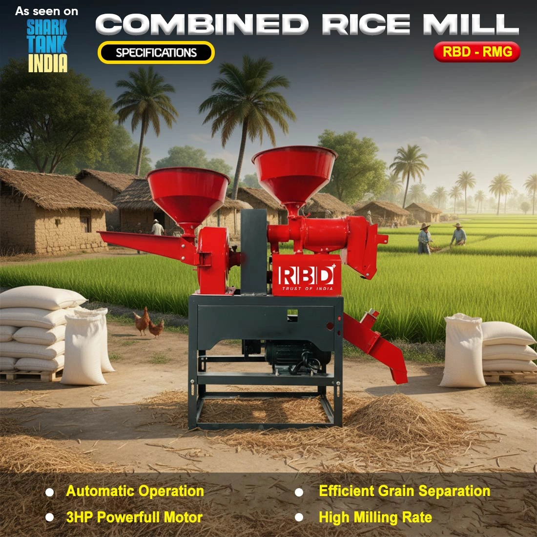 RBD Combined Rice Mill Machine RBD Combined Rice Mill Machine