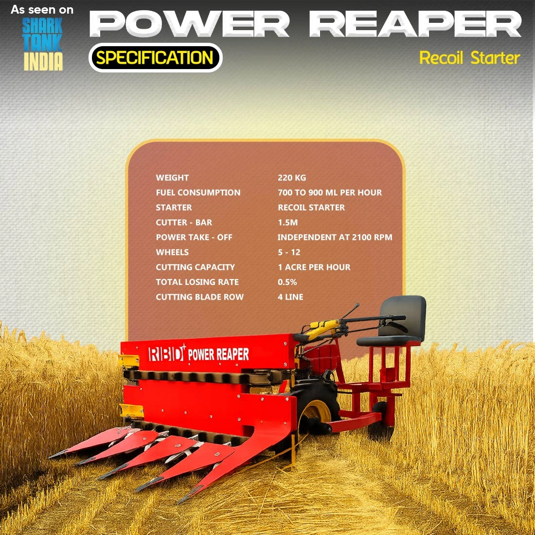 RBD-Power-Reaper-with-seat 5HP RBD-Power-Reaper-with-seat 5HP
