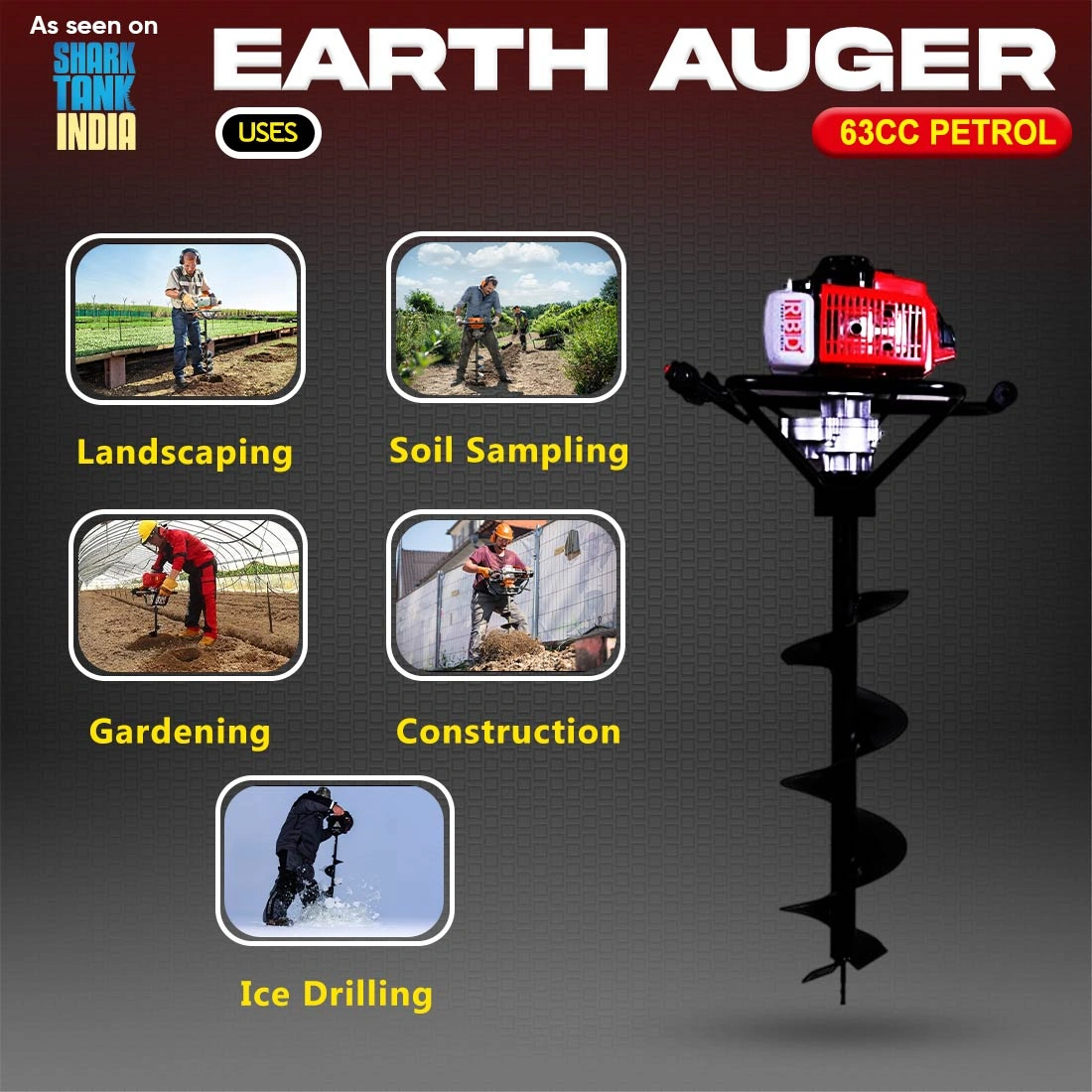 RBD Earth Auger 63cc With 2 Auger Bit Free RBD Earth Auger 63cc With 2 Auger Bit Free