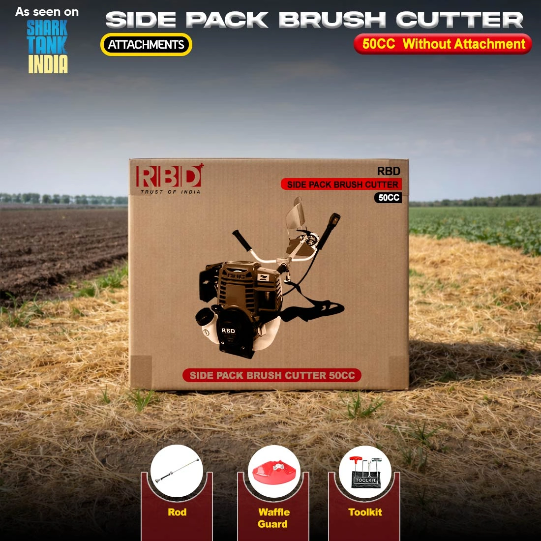 RBD 50cc Side Pack Brush Cutter Without Attachments RBD 50cc Side Pack Brush Cutter Without Attachments